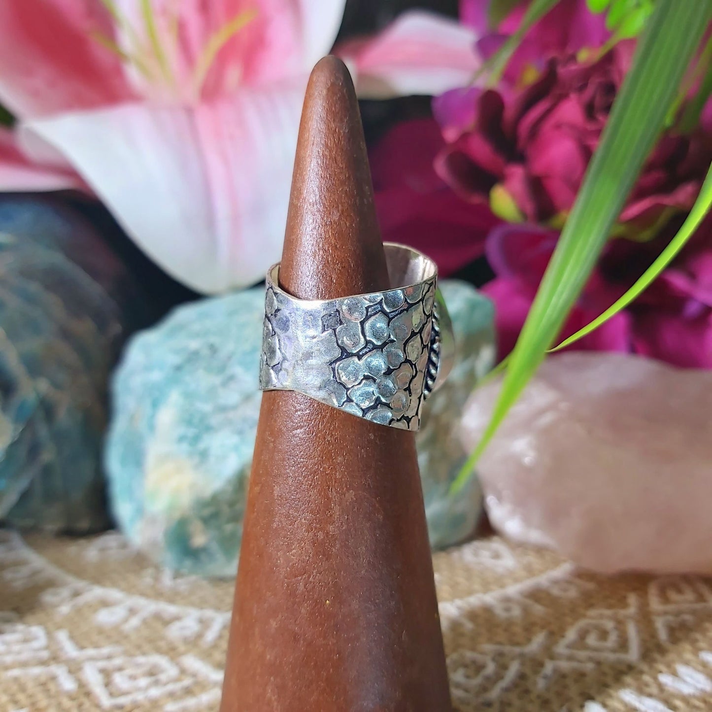 Amethyst Soul Star Protection Ring Size US 6.5 (E1315)