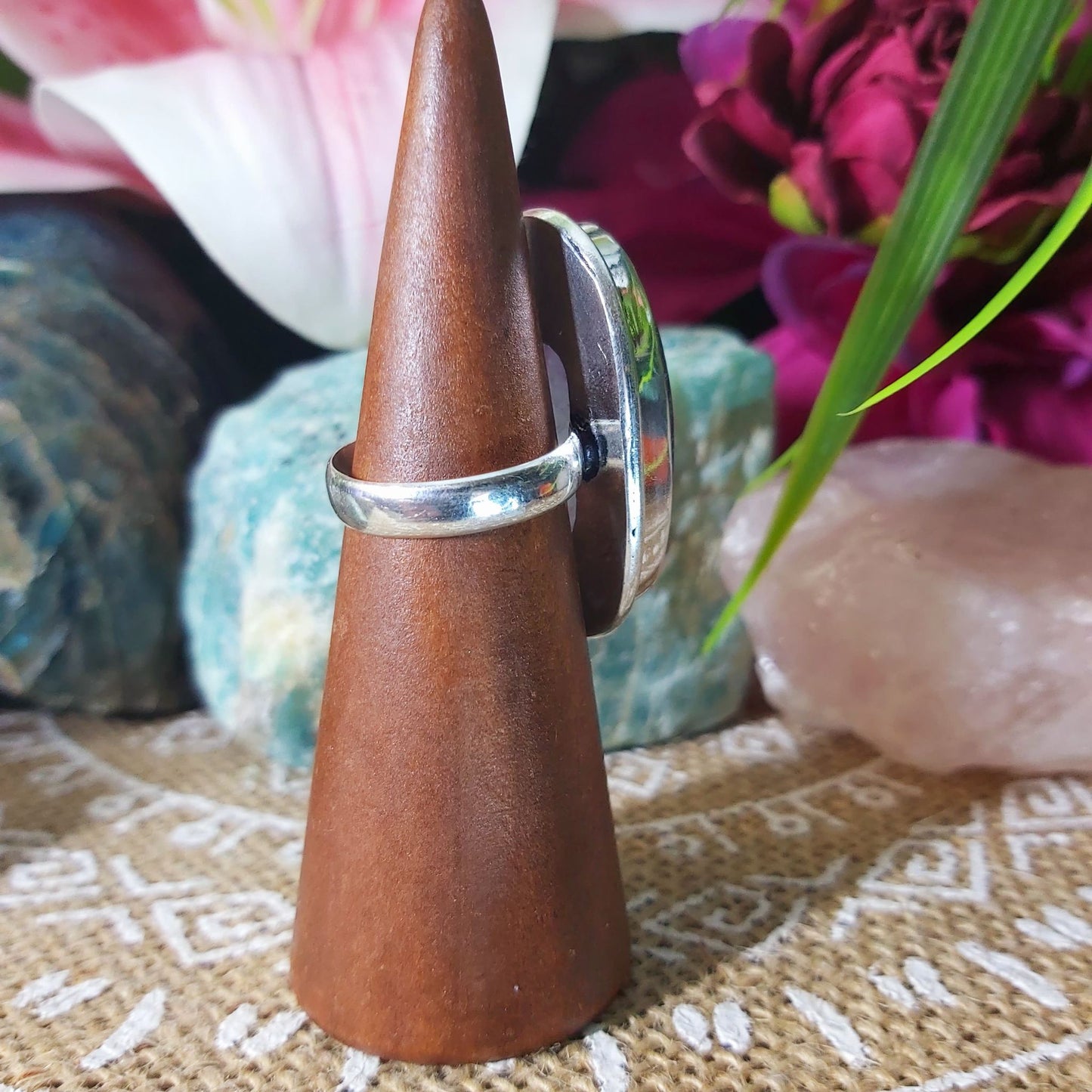 Amethyst Soul Star Protection Ring Size US 8 (E1319)