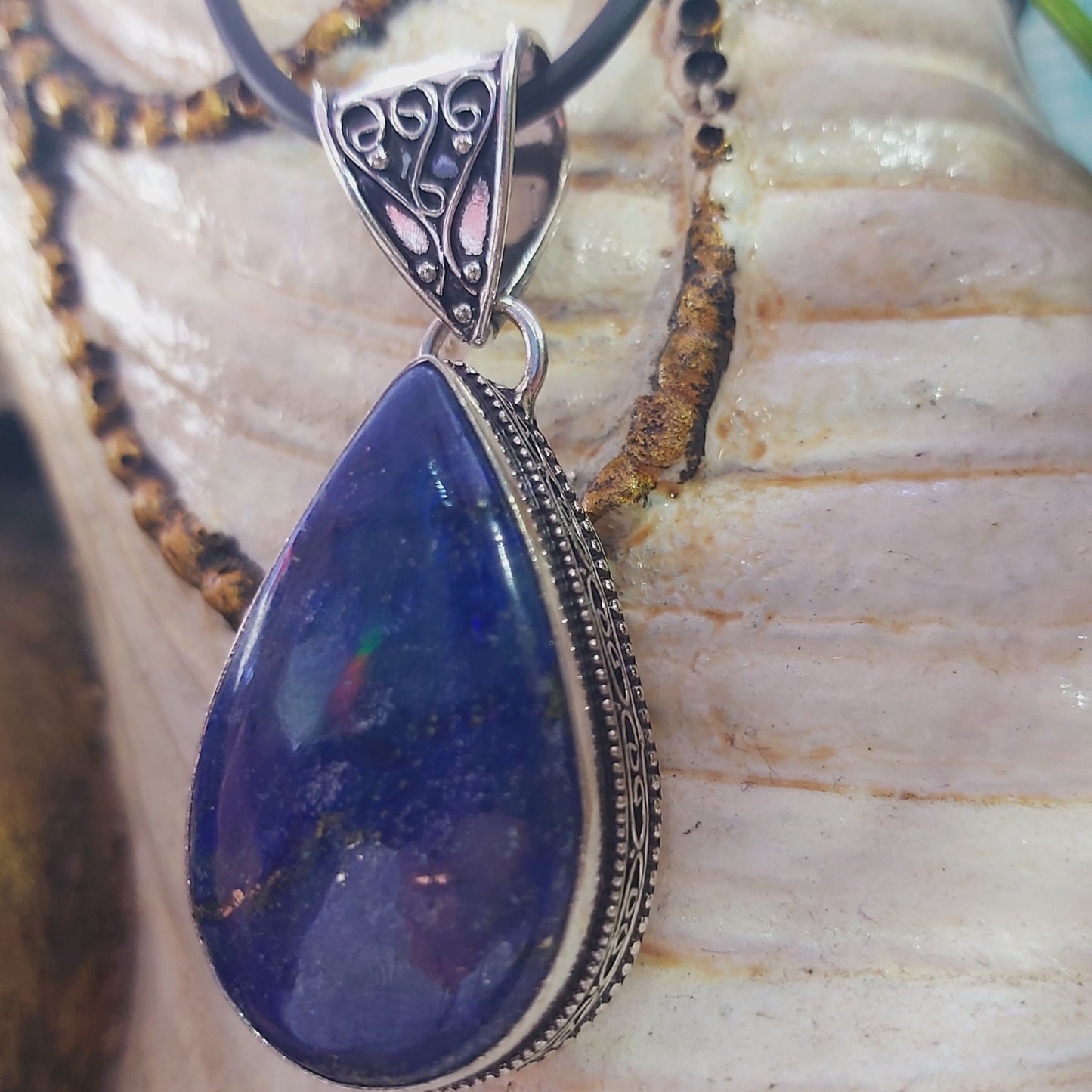 Lapis Lazuli Self-Awareness & Clarity Pendant (E1463)