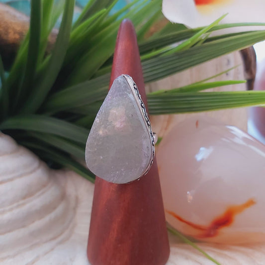 Aquamarine Stone of Courage Ring Size US 8.5 (E1477)