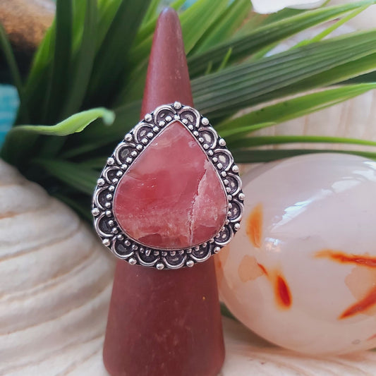 Rhodonite Self-Worth Ring US 9 (E1489)