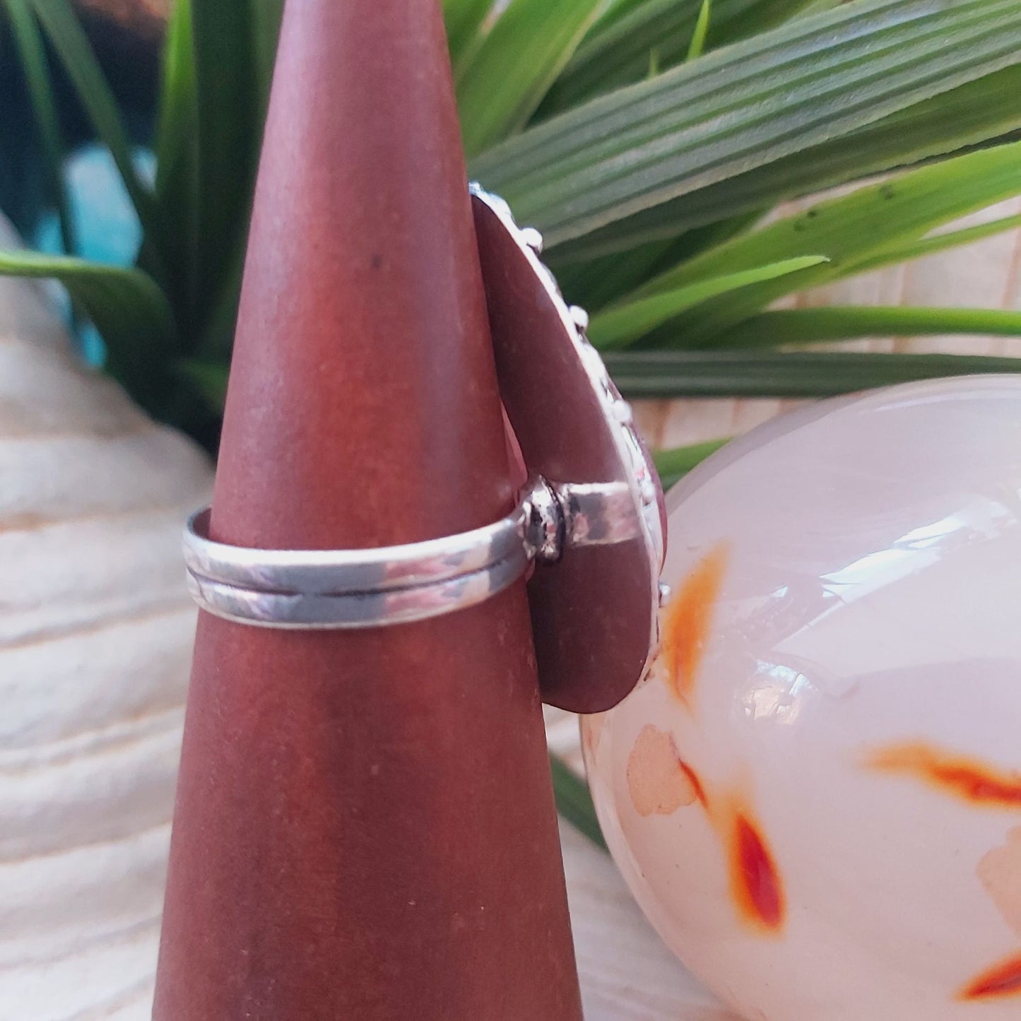 Rhodonite Self-Worth Ring US 9 (E1489)
