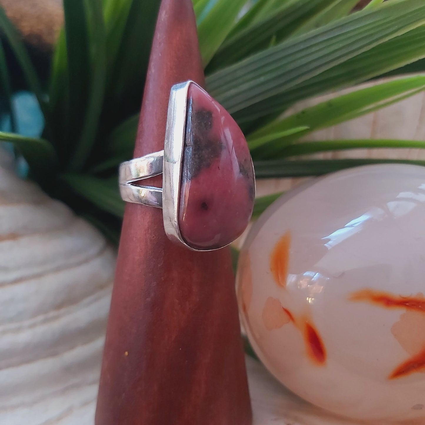 Rhodonite Self-Worth Ring US 7 (E1491)