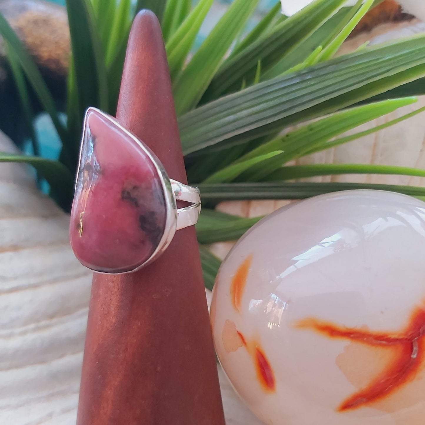Rhodonite Self-Worth Ring US 7 (E1491)