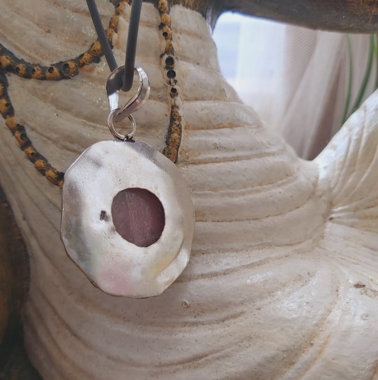 Rhodonite Self Worth Gemstone Pendant Necklace (E1515)
