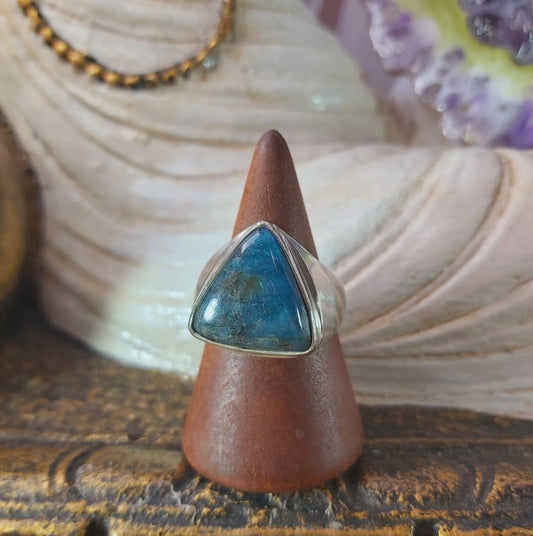 Apatite Third Eye Gemstone Ring US 9 (E1542)