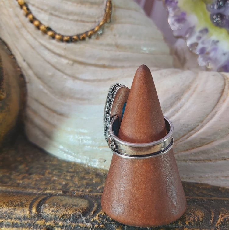 Apatite Third Eye Gemstone Ring US 9 (E1544)