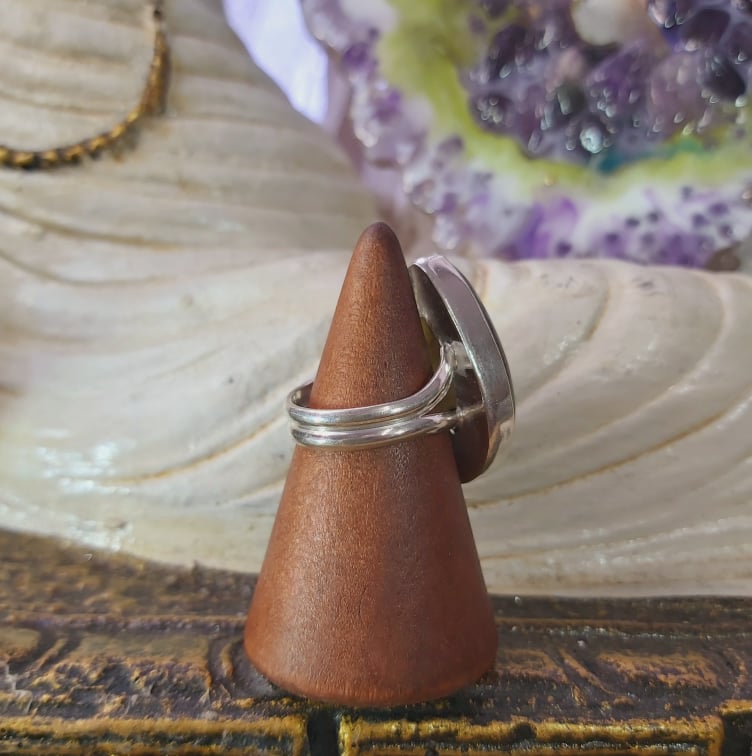 Labradorite Psychic Protection Gemstone Ring US 7 (E1549)