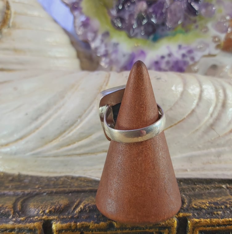 Charoite Spiritual Path Gemstone Ring  Size US 8 (E1582)