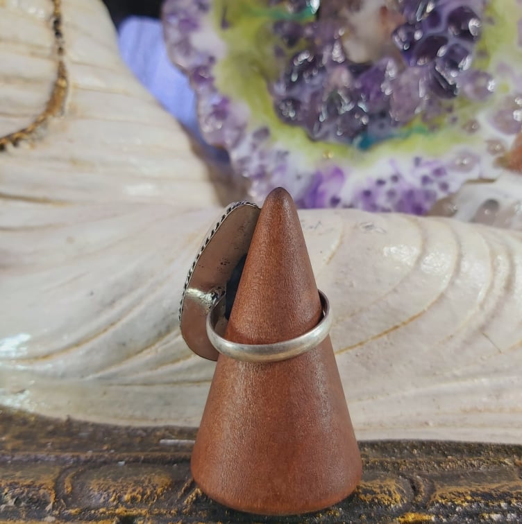 Charoite Spiritual Path Gemstone Ring  Size US 9 (E1584)
