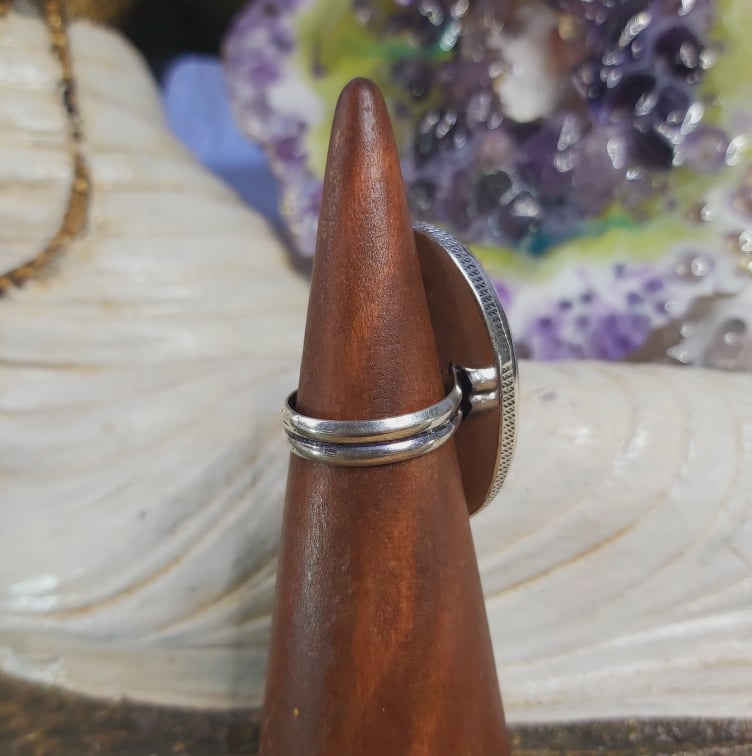 Sodalite Intuition & Self-Trust Gemstone Ring US 6.5 (E1596)