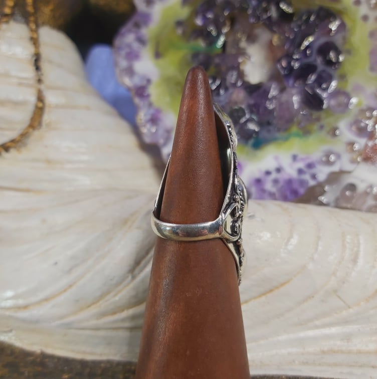 Sodalite Intuition & Self-Trust Gemstone Ring US 7.5 (E1597)