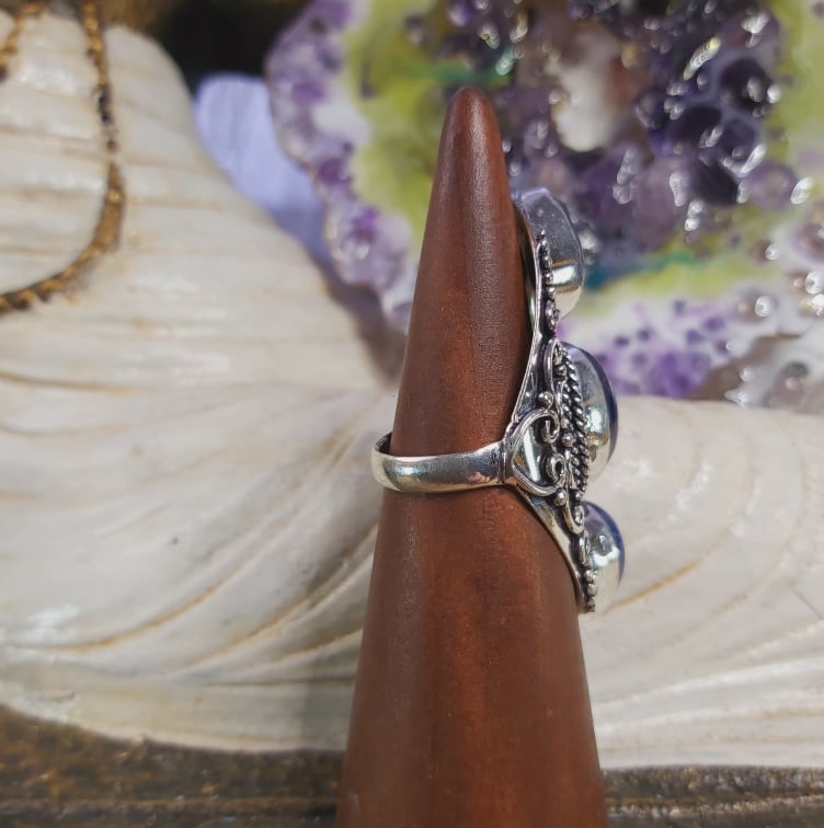 Sodalite Intuition & Self-Trust Gemstone Ring US 8 (E1603)