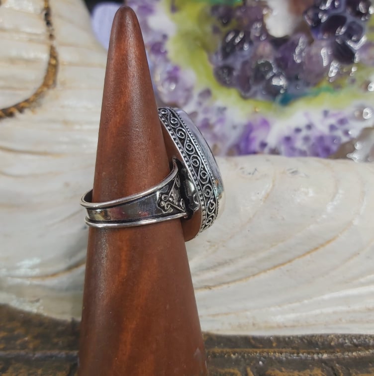 Sodalite Intuition & Self-Trust Gemstone Ring US 9 (E1604)