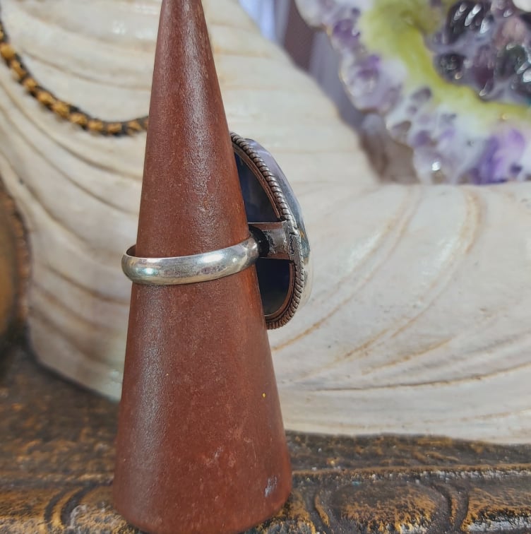 Sodalite Intuition & Self-Trust Gemstone Ring US 9 (E1605)