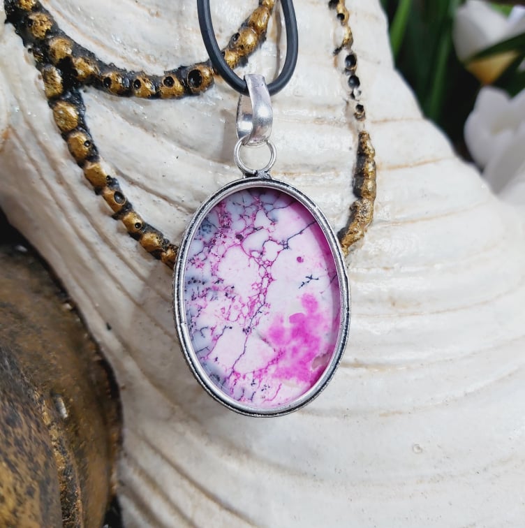 Dendritic Opal Hope to Life Gemstone Pendant (E1626)