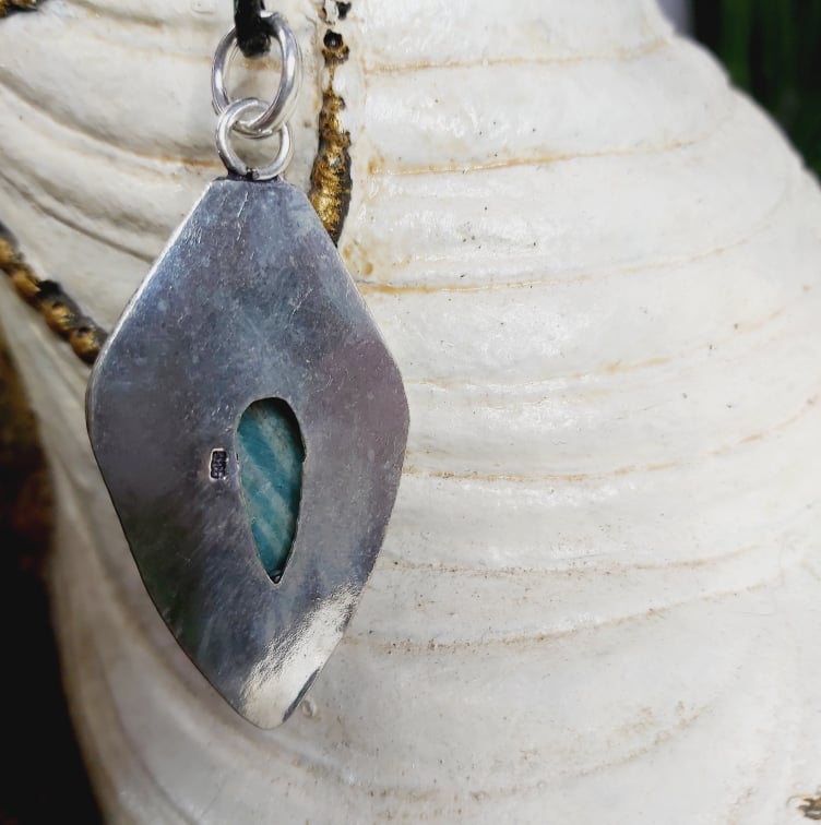 Amazonite Truth Gemstone Pendant (E1639)