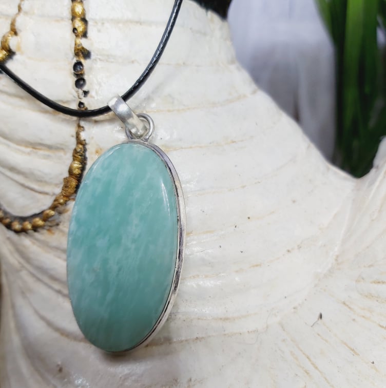 Amazonite Truth Gemstone Pendant (E1640)