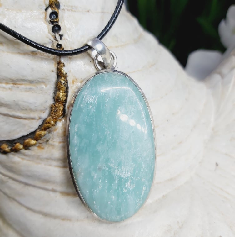 Amazonite Truth Gemstone Pendant (E1640)