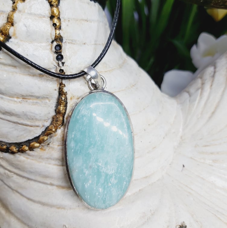 Amazonite Truth Gemstone Pendant (E1640)
