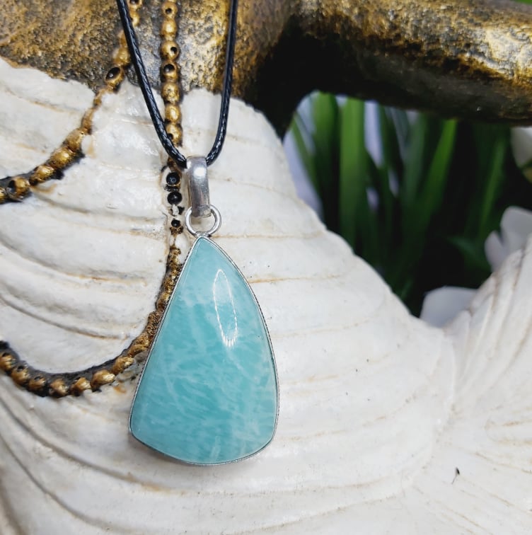 Amazonite Truth Gemstone Pendant (E1641)