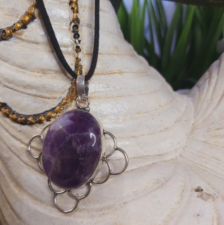 Amethyst Gemstone Pendant (E1675)