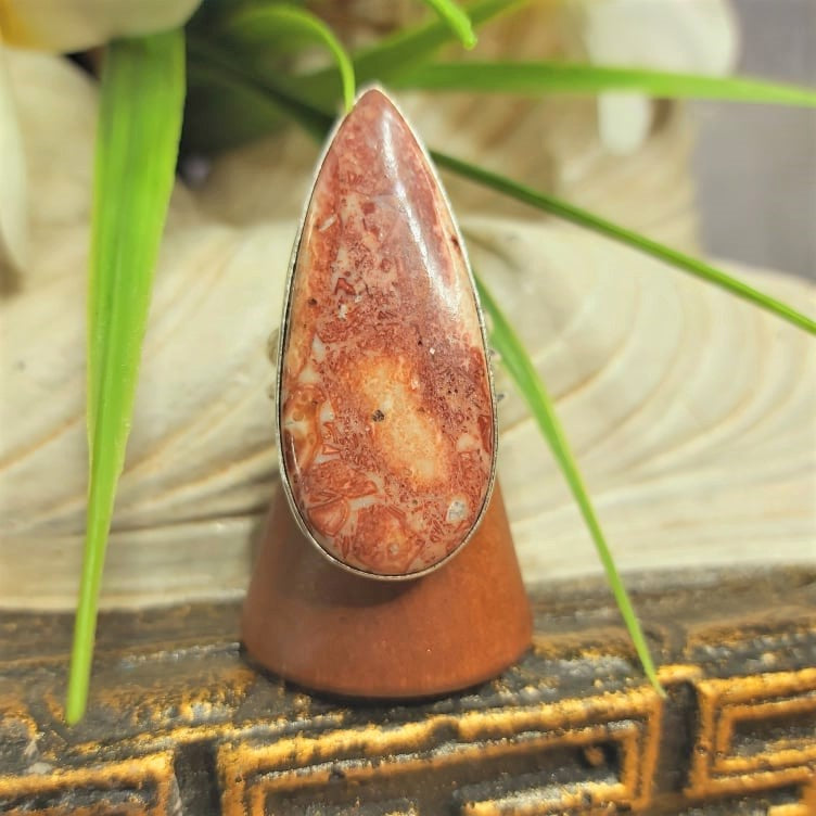 Agate Physical Wellbeing Gemstone Ring US 10 (E1700)