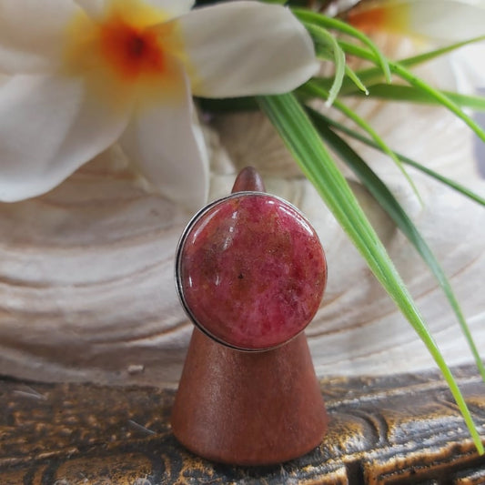 Rhodonite Self-Worth Ring US 6 (E1702)