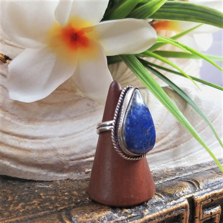 Lapis Lazuli Inner Vision Gemstone Ring US 8 (E1711)