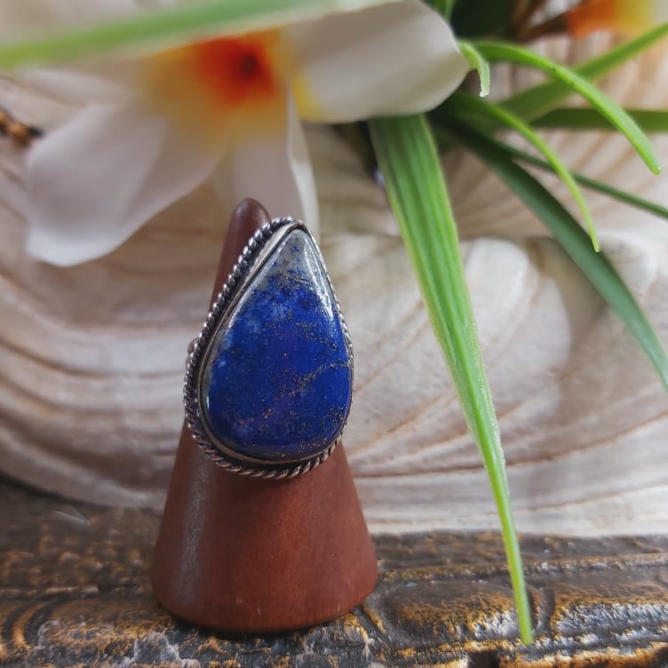 Lapis Lazuli Inner Vision Gemstone Ring US 8 (E1711)