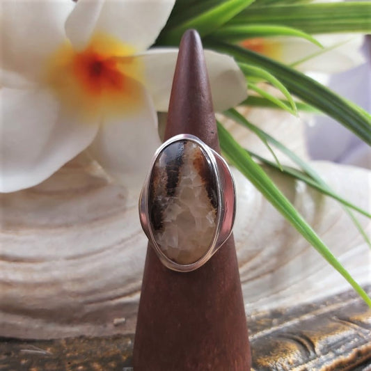 Serpentine Gemstone Ring US 8 (E1723)