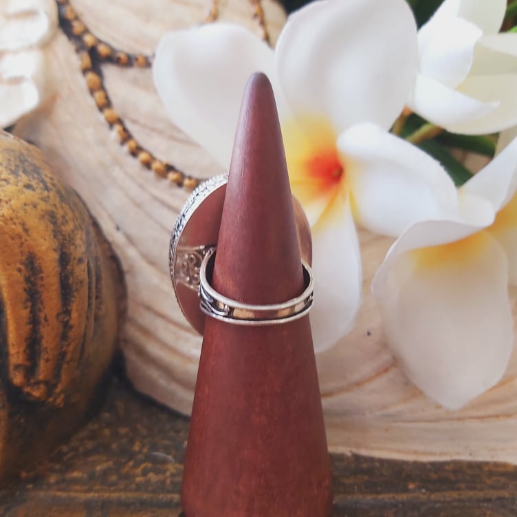 Unakite Emotional Release Gemstone Ring US 9.5 (E1745)