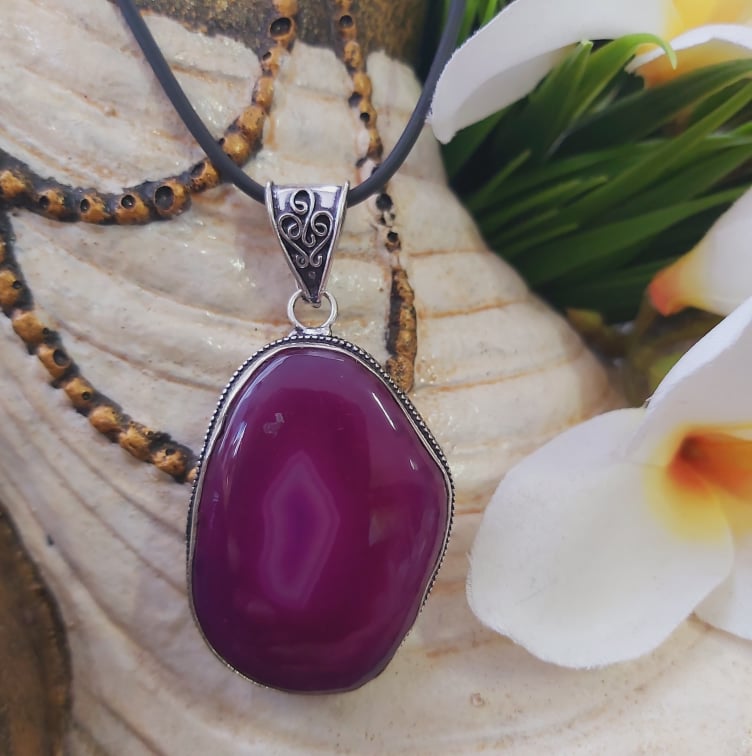 Agate Protection Gemstone Pendant (E1826)