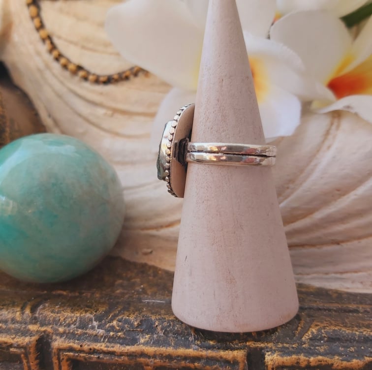 Kyanite Third Eye Chakra Gemstone Ring US 8 (E1853)