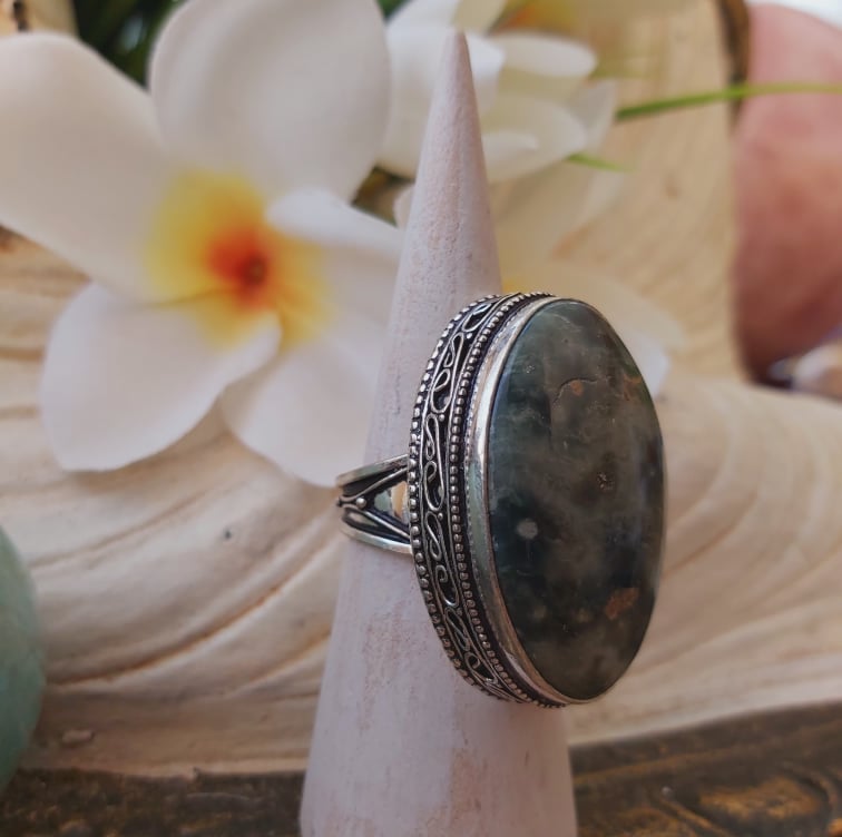 Jasper Supreme Nurturer Gemstone Ring Size US 9 (E1854)