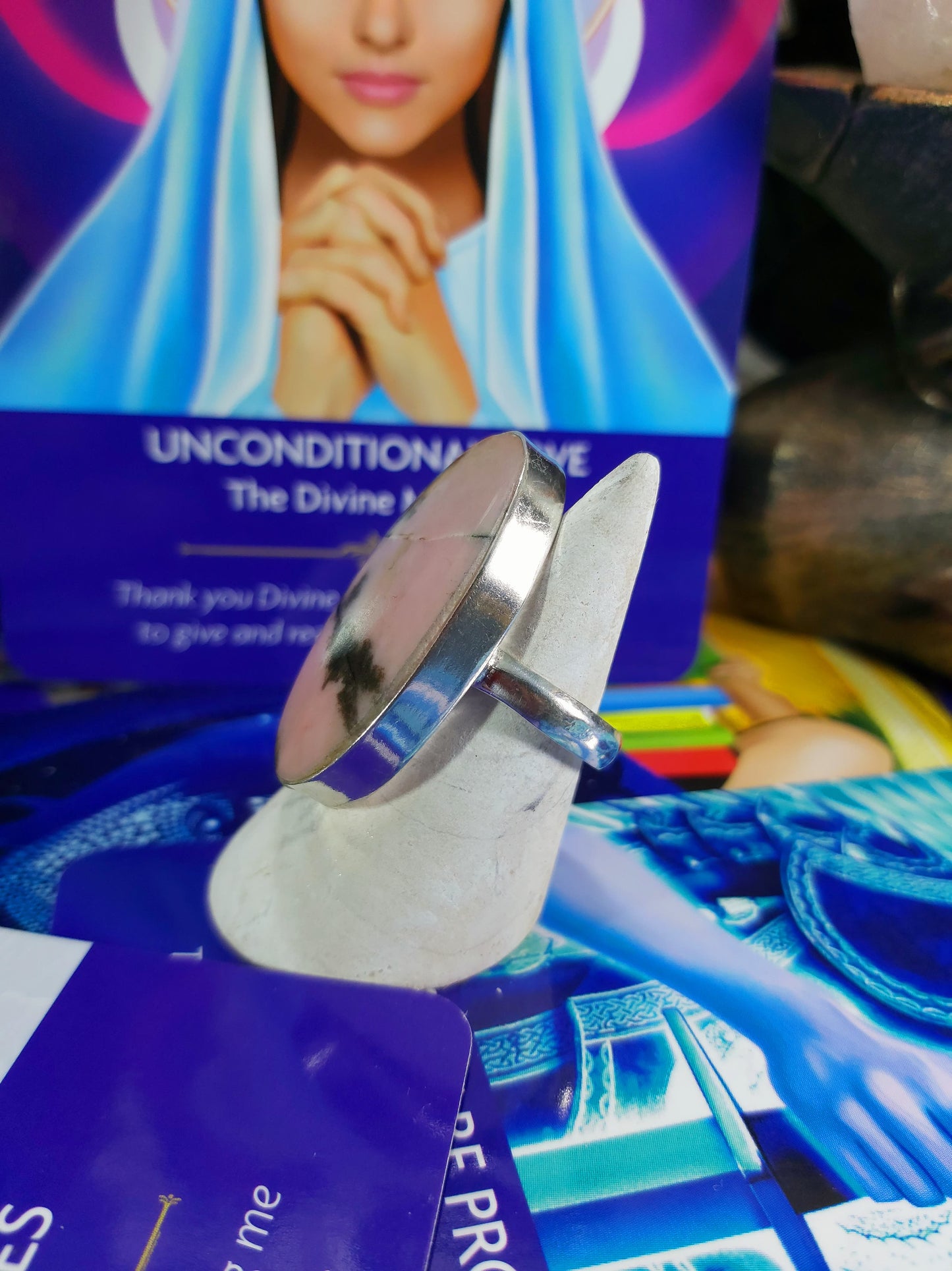 Rhodonite Self-Worth Ring Size US 9 (E186)