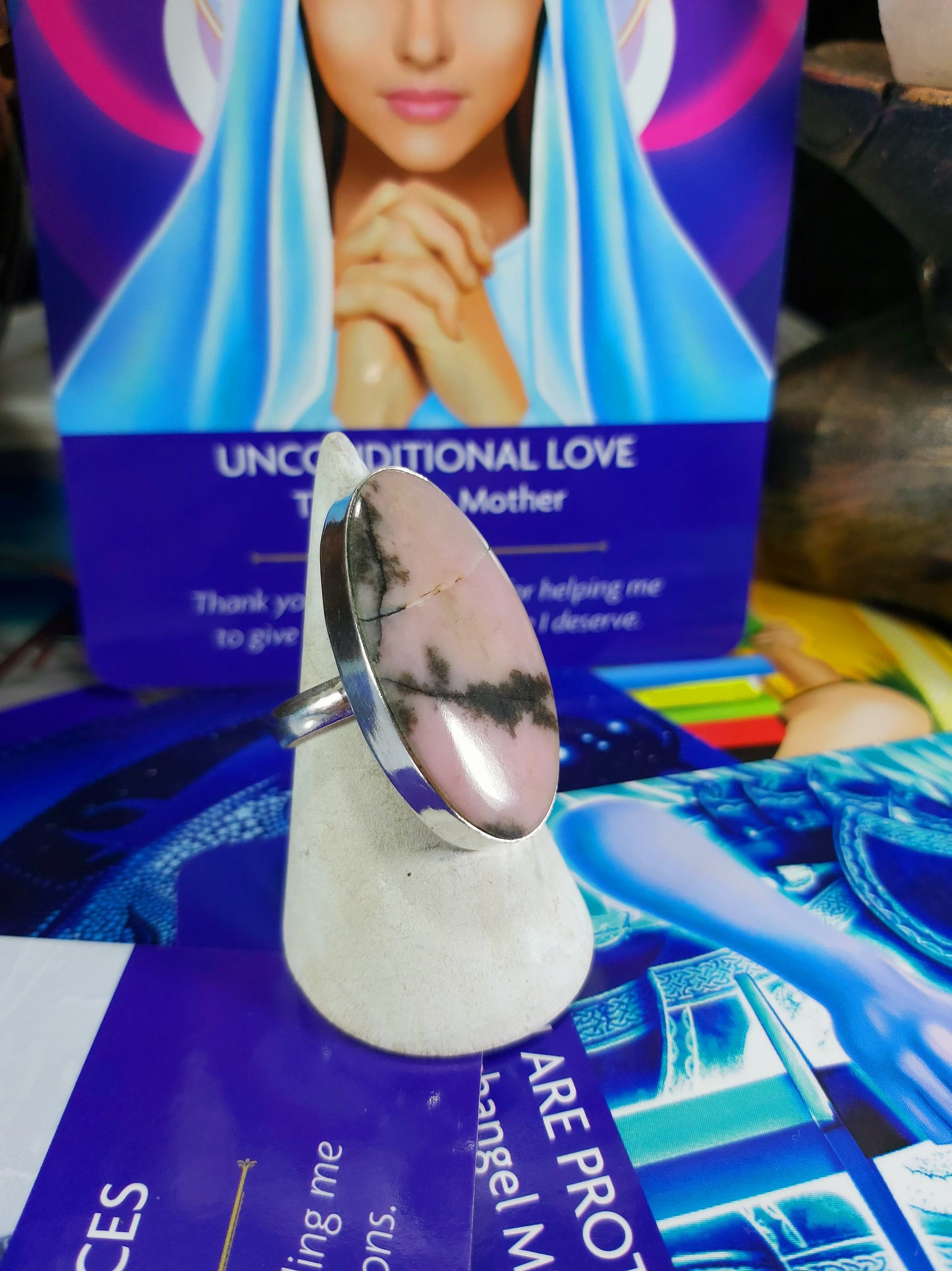 Rhodonite Self-Worth Ring Size US 9 (E186)