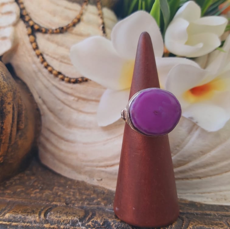 Agate Physical Wellbeing Gemstone Ring US 7 (E1863)