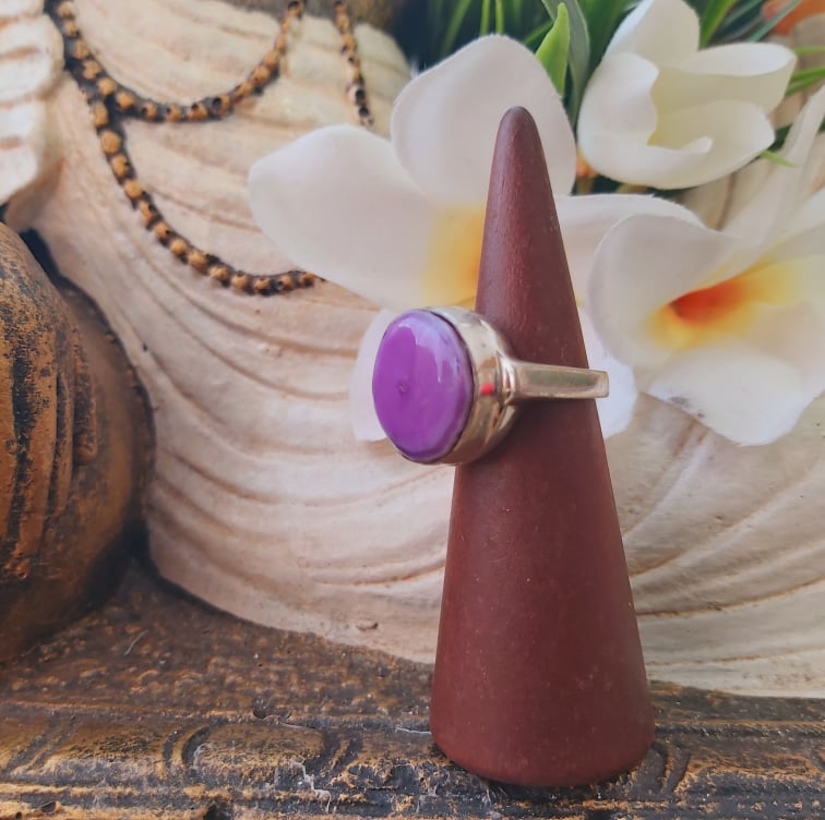 Agate Physical Wellbeing Gemstone Ring US 7 (E1863)