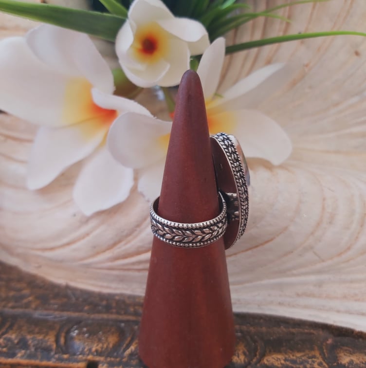 Charoite Spiritual Path Gemstone Ring  Size US 8 (E1879)