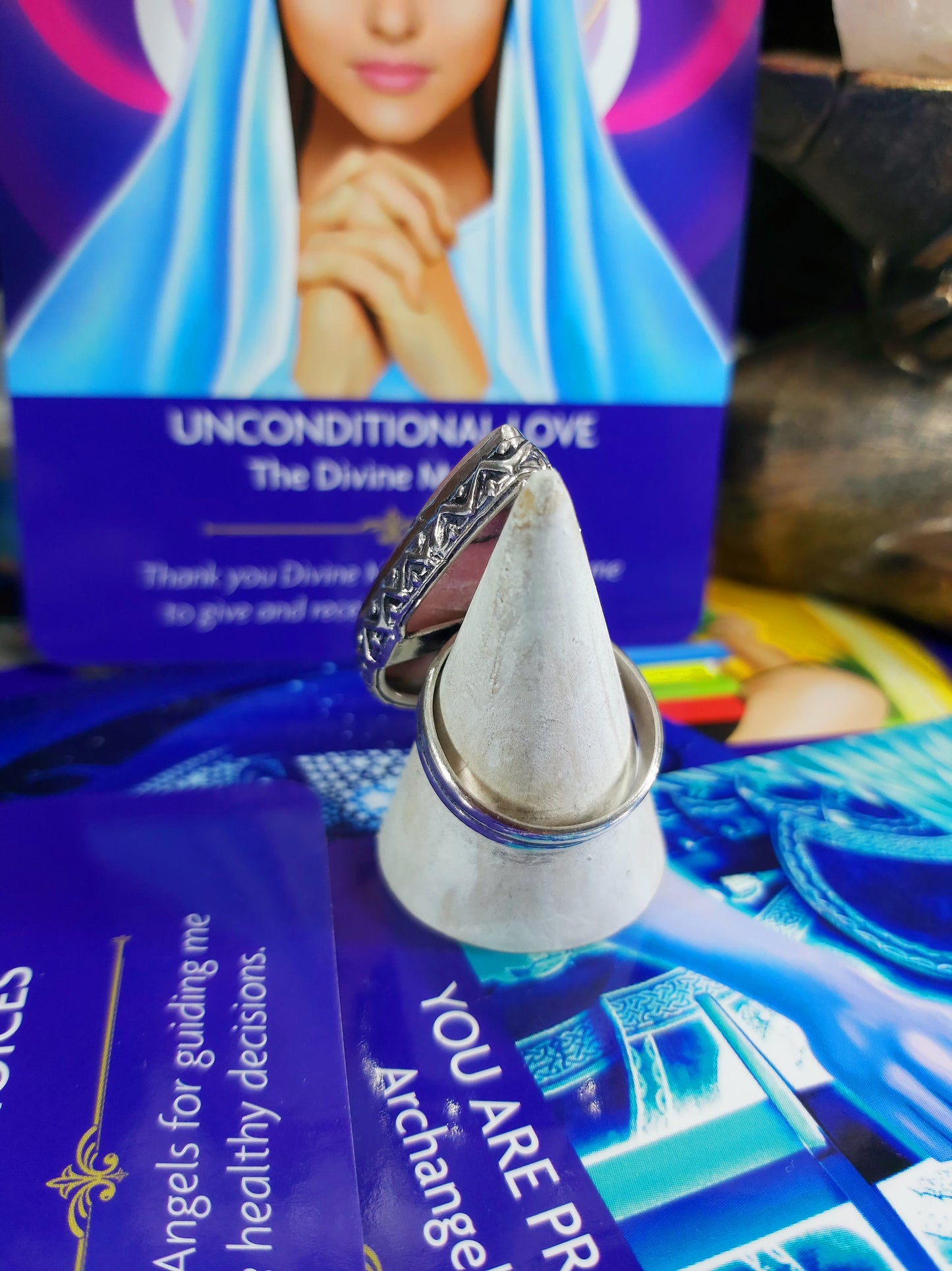 Rhodonite Self-Worth Ring Size US 8 (E188)