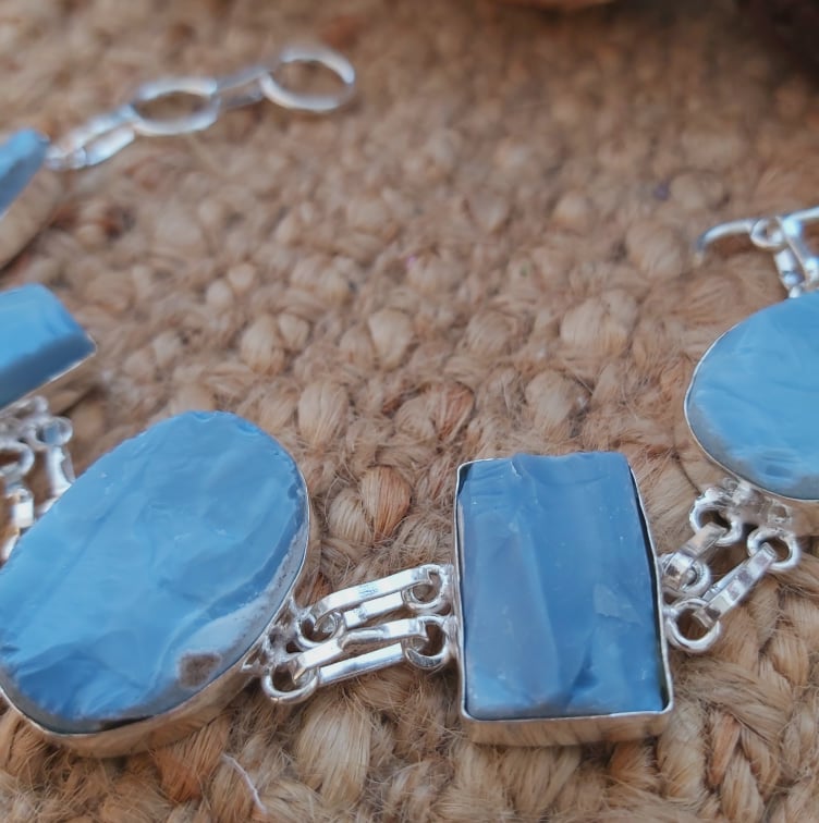 Angelic Owyhee Blue Opal Bracelet 21 cm (E1934)