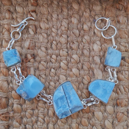 Angelic Owyhee Blue Opal Bracelet 21 cm (E1935)