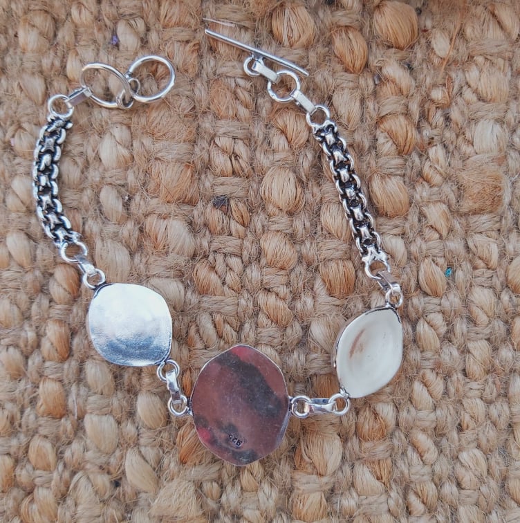 Rainbow Moonstone Gemstone Bracelet 22 cm (E1954)