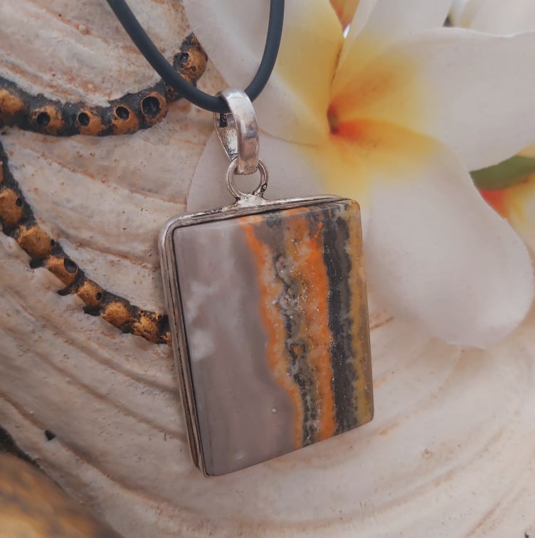 Bumblebee Jasper Gemstone Pendant (E1989)
