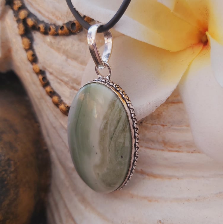 Larsonite Spiritual Grounding Gemstone Pendant (E1990)