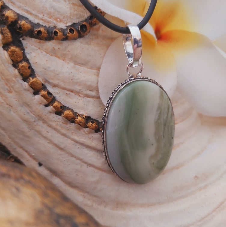 Larsonite Spiritual Grounding Gemstone Pendant (E1990)