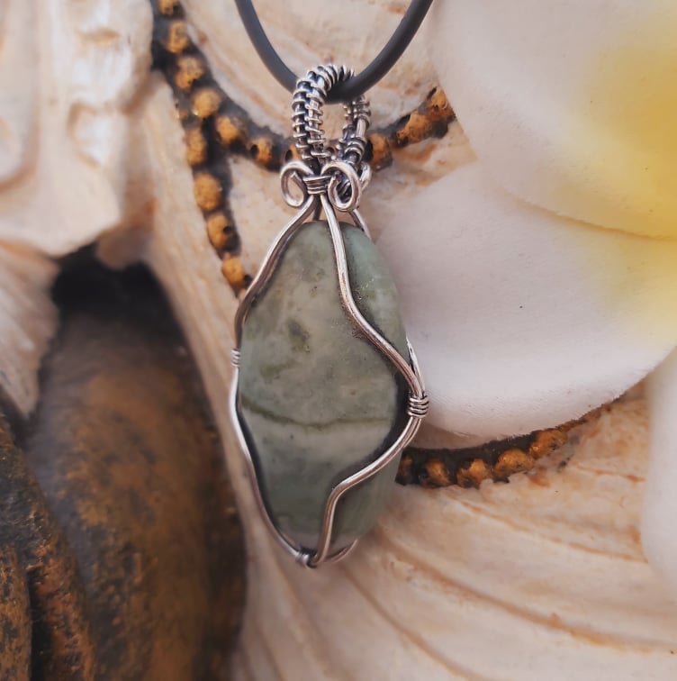 Larsonite Spiritual Grounding Gemstone Pendant (E1992)