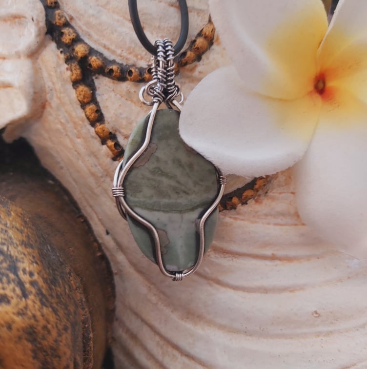 Larsonite Spiritual Grounding Gemstone Pendant (E1992)