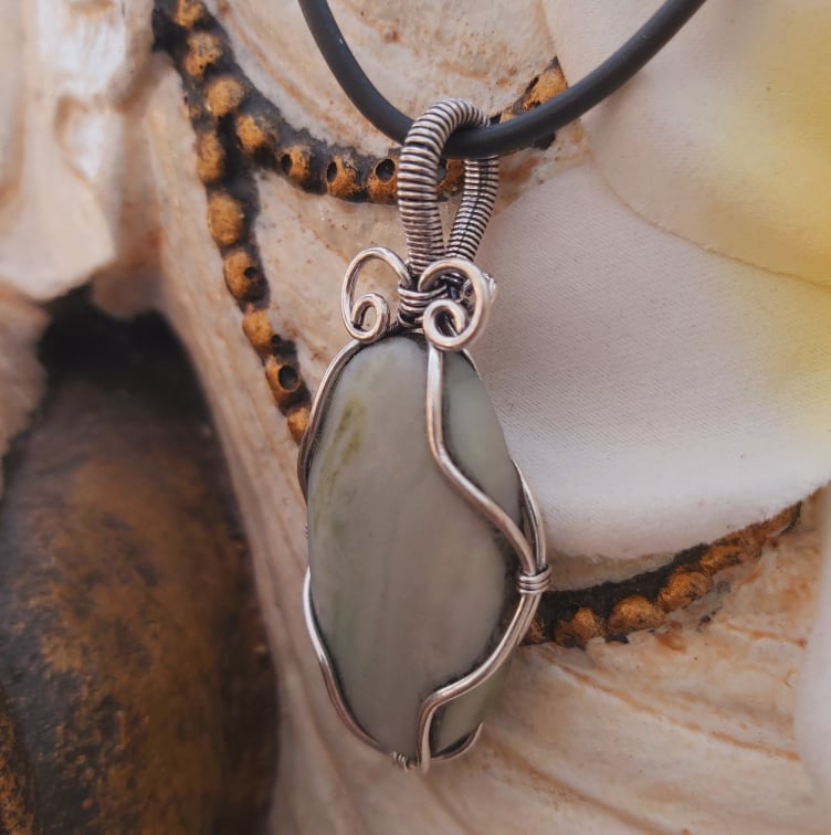 Larsonite Spiritual Grounding Gemstone Pendant (E1994)